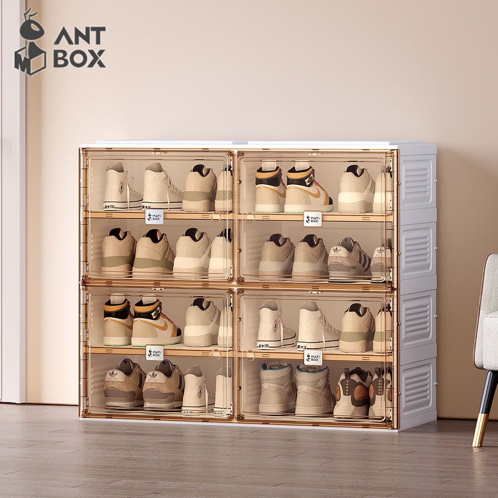 【ANTBOX 螞蟻盒子】免安裝折疊式鞋櫃8格