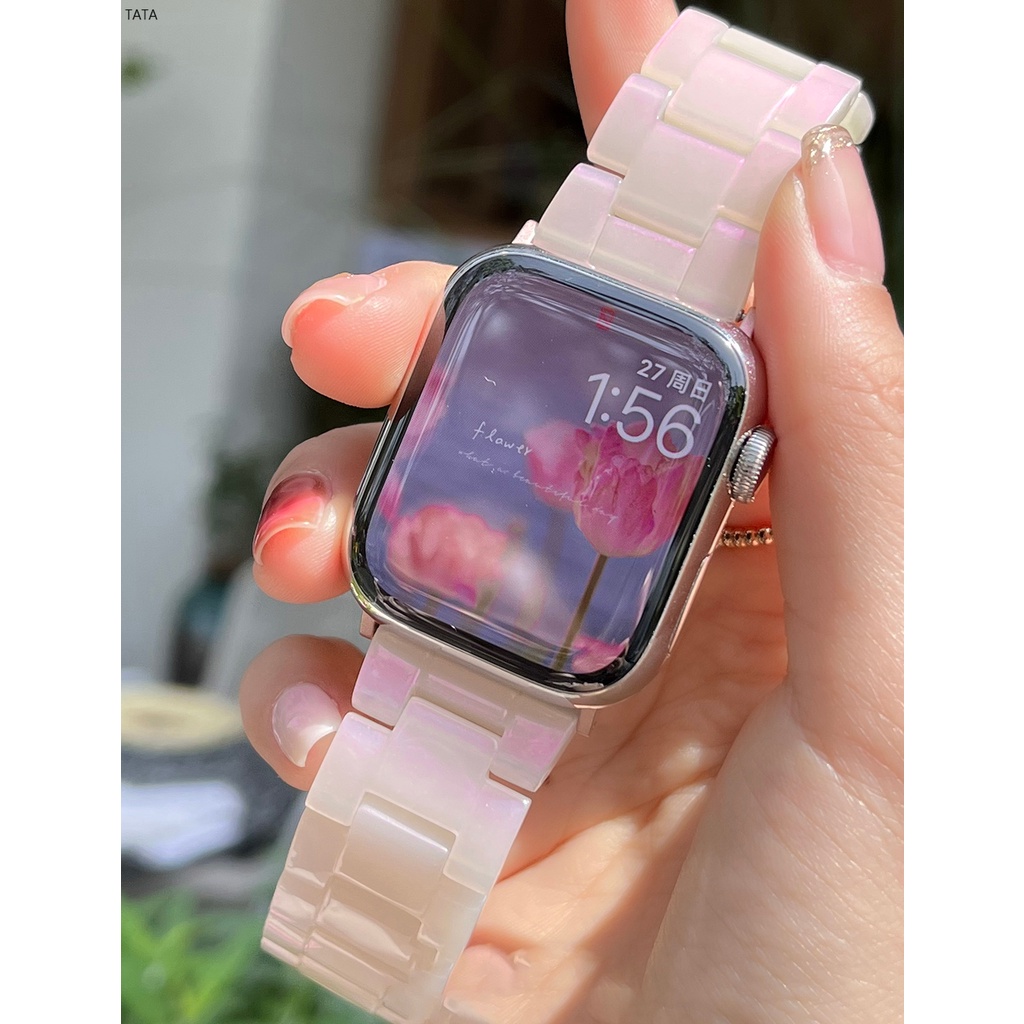 現貨 Apple Watch 夏日樹脂錶帶 女士錶帶 樹脂錶帶S8 S6 S7 SE 41mm 40mm 44mm 45