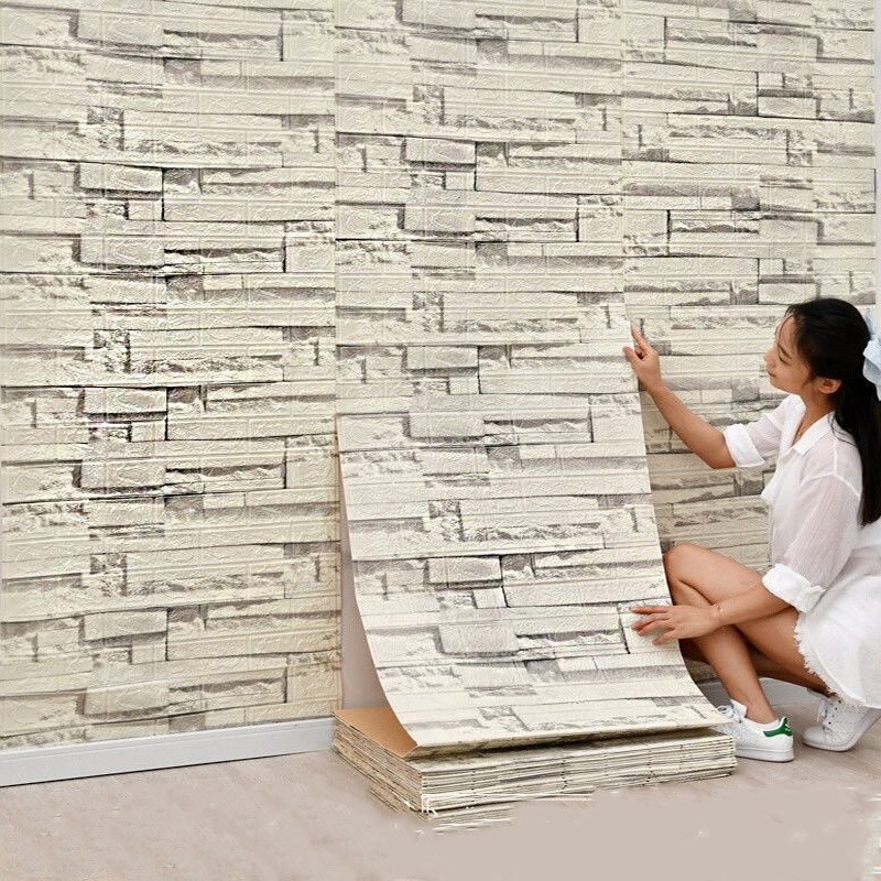Xpm 壁紙設計磚泡沫牆裝飾 3D 牆紙粘性牆貼客廳屋頂裝飾天花板家居裝飾