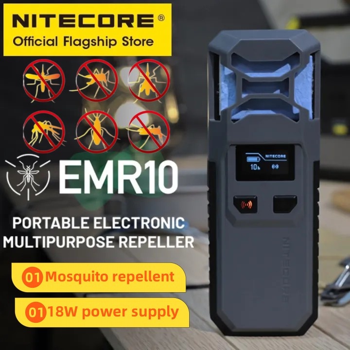 Nitecore EMR10 戶外野營工具超輕便攜超聲波驅蚊器可充電驅蚊器露營遠足釣魚