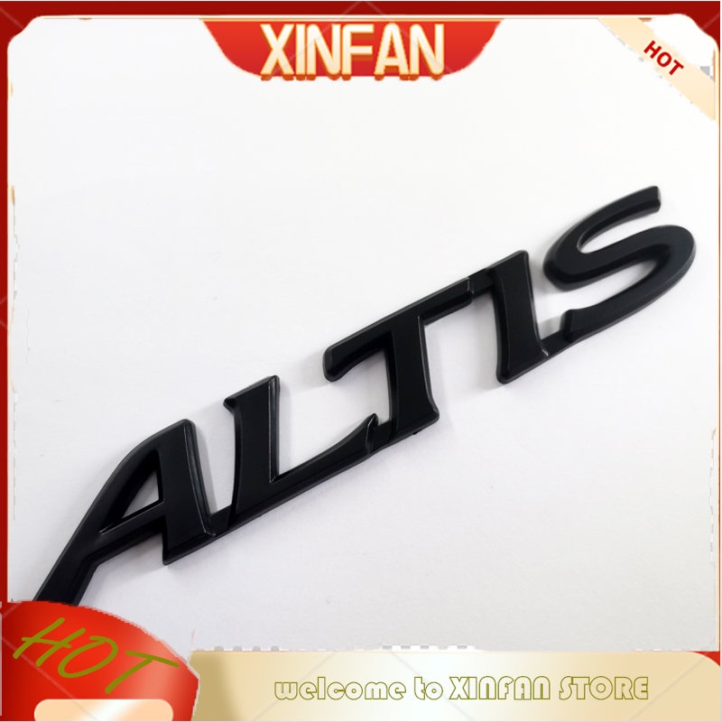 Xinfan 1x ABS 黑色 ALTIS 字母標誌汽車汽車後備箱標誌徽章貼紙貼花替換豐田 ALTIS