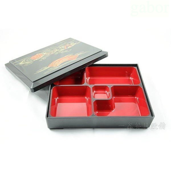 佶洋餐具【日式餐盒 A9-39 花面】日本料理盒日式壽司盒鰻魚飯盒定食餐盒扇貝便當盒