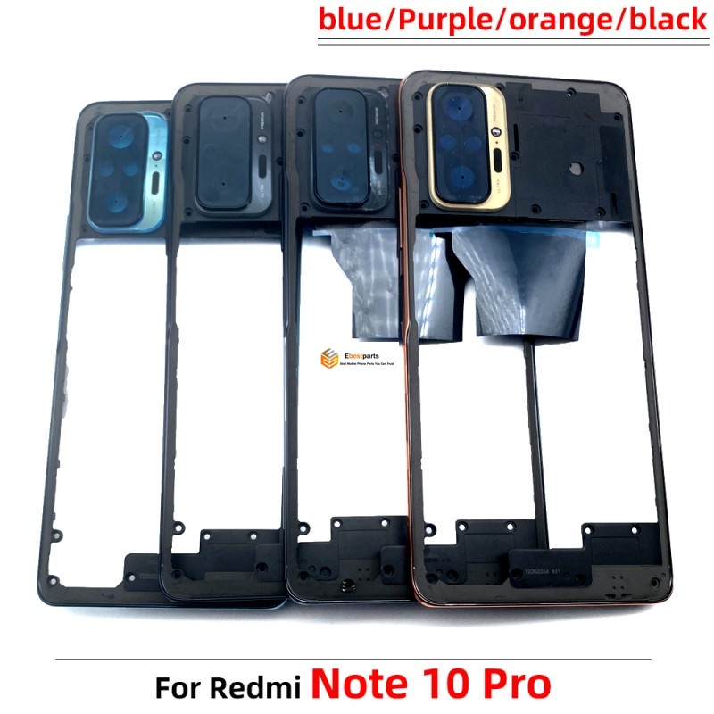 XIAOMI REDMI 適用於小米紅米 Note 10 Pro 的 Gy 原裝外殼中框板盒帶後置攝像頭鏡頭維修零件