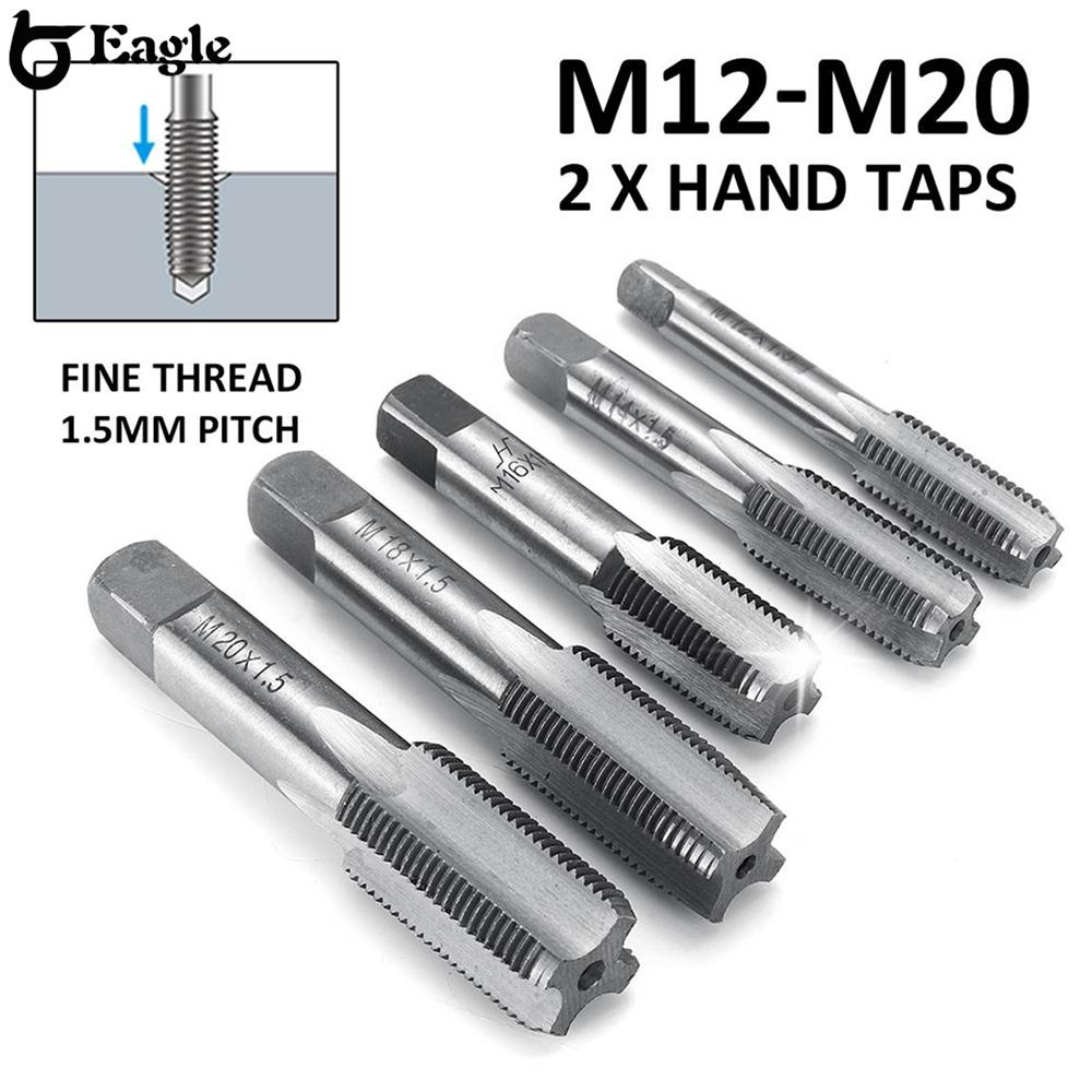 1 對公制右手絲錐 M12,M14,M16,M18,M20 細螺紋絲錐 M12 -M20X1.5MM