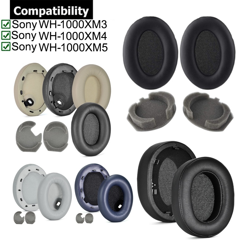 1 對耳墊適用於索尼 WH-1000XM5 1000XM4 1000XM3 耳機耳墊墊海綿耳機耳罩
