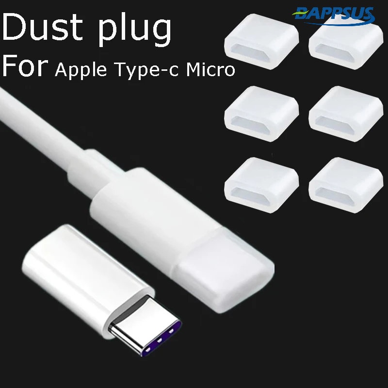 適用於 Iphone Lightning Type C Micro USB 公頭數據線充電接口防塵保護套的通用防塵保護帽