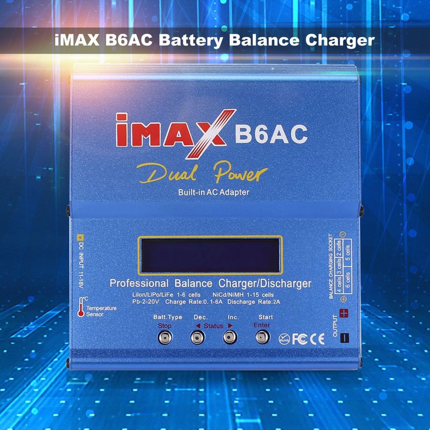 Imax B6AC 80W AC/DC Lipo NiMh 電池平衡充電器放電器適用於 RC 型號