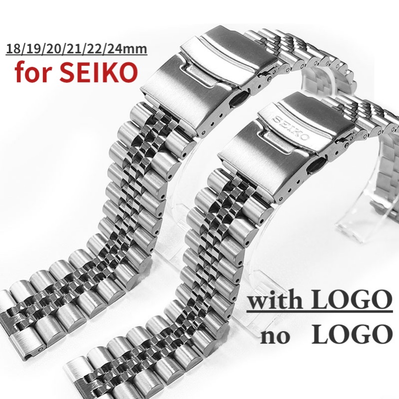 SEIKO 實心不銹鋼錶帶 18 毫米 19 毫米 20 毫米 21 毫米 22 毫米 24 毫米精工 SKX007 S