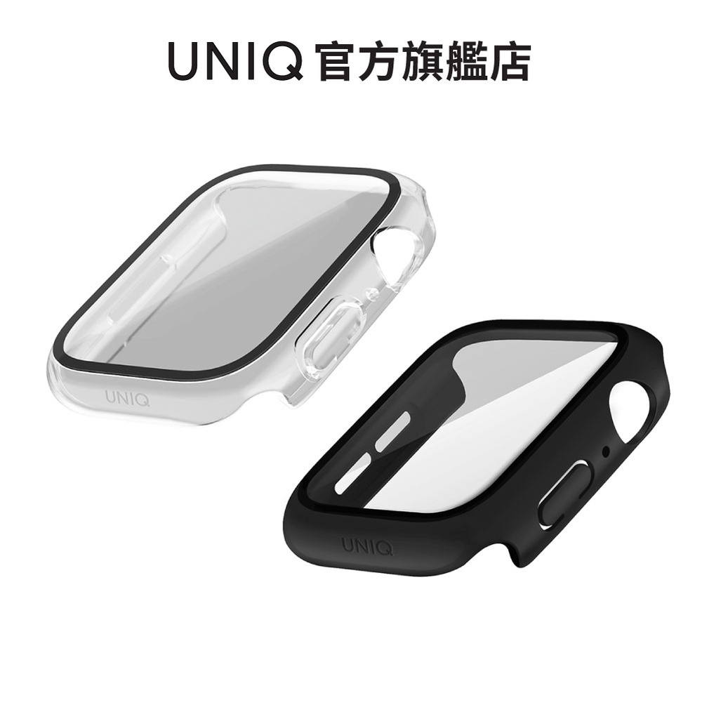 【UNIQ】IP68 防潑水玻璃錶殼(Apple Watch/Nautic/41/45mm)｜曲面錶殼 官方旗艦店