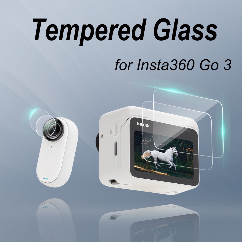 Insta360 鋼化玻璃 GO 3 鏡頭玻璃保護膜 Insta360 配件高清鋼化膜運動相機