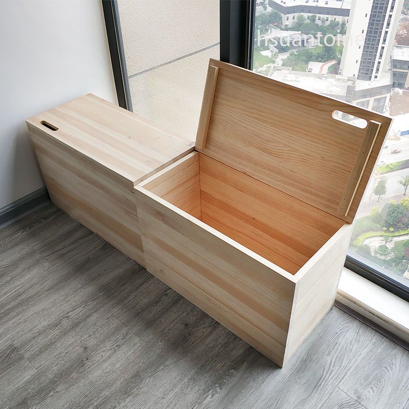 實木木箱子 拼床收納箱 自由組合飄窗櫃 換鞋櫃玩具櫃榻榻米儲物箱