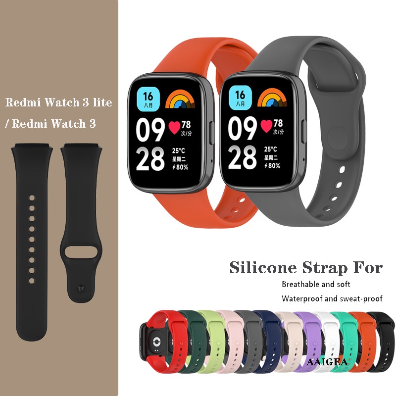 適用於 Redmi Watch 3 Lite 腕帶的 Redmi Watch 3 Active 智能手鍊的運動矽膠錶帶