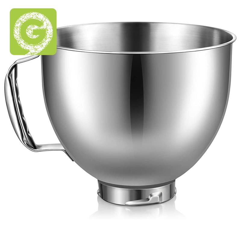 1 件碗不銹鋼銀色替換 KitchenAid 4.5-5 夸脫傾斜頭立式攪拌機,適用於 KitchenAid 攪拌碗,洗