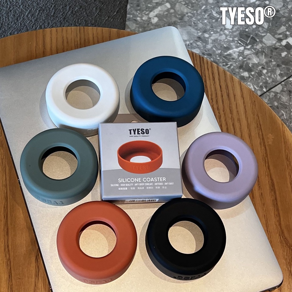 Tyeso保溫杯矽膠杯套不銹鋼運動30/40oz底座桌墊墊子矽膠杯墊
