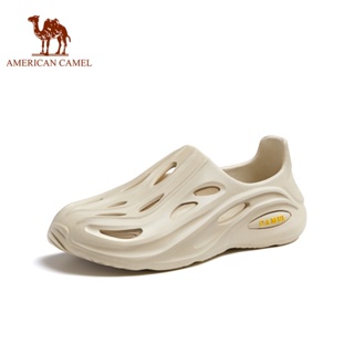 American CAMEL 男士鏤空運動涼鞋沙灘拖鞋防滑透氣戶外破洞鞋