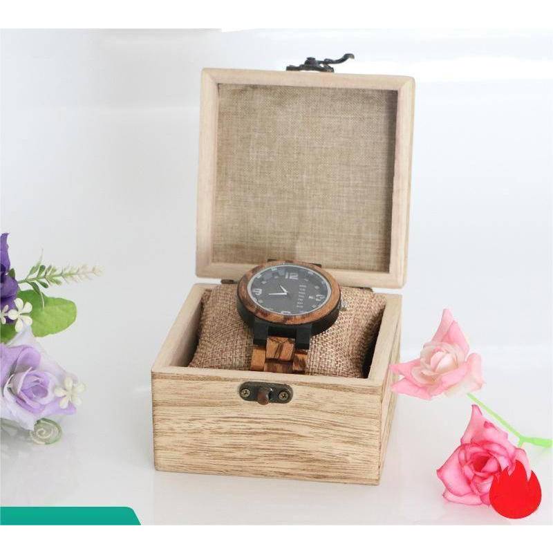 飾品包裝盒 首飾盒 桐木手錶盒 木盒翻蓋 珠寶項鍊 手鐲 小木盒 收納盒 附發票 台灣出貨