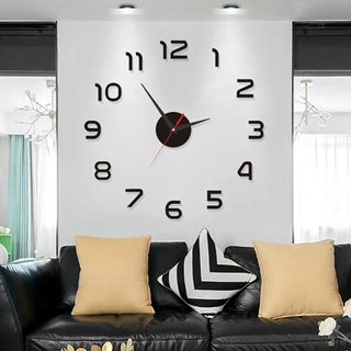 時尚針客廳裝飾時鐘創意北歐掛鐘簡約家用亞克力掛鐘藝術貼花牆貼diy立體靜音數字時鐘