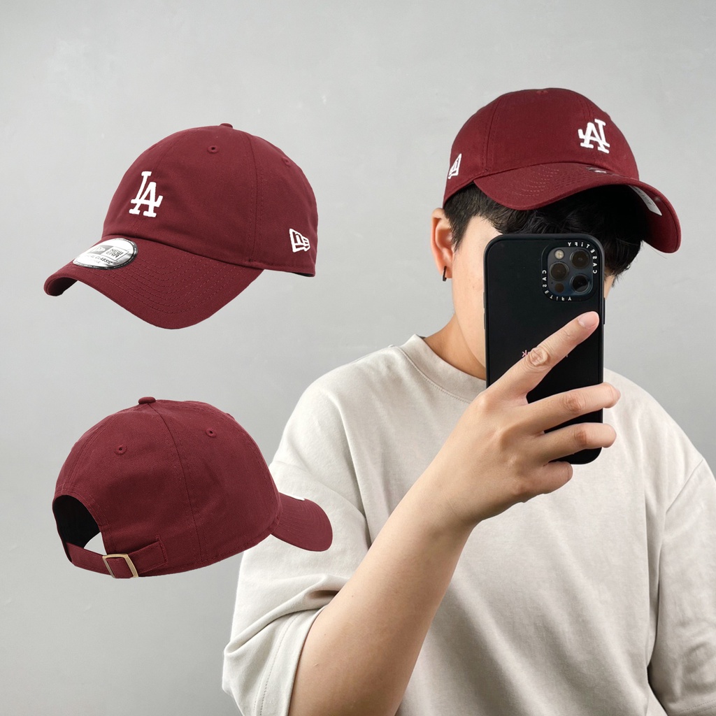 New Era 帽子 Classic MLB 男女 深紅 基本款 洛杉磯道奇 棒球帽 老帽【ACS】NE12712413