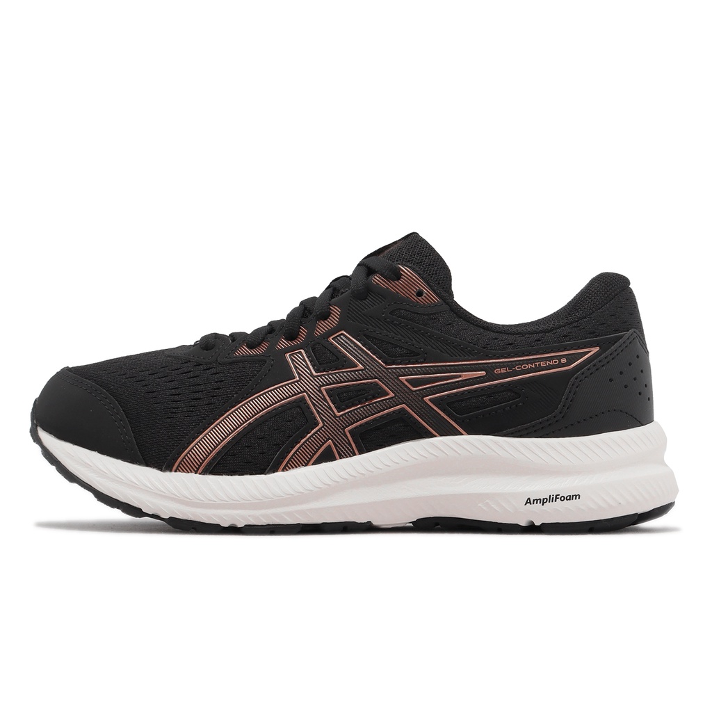 Asics 慢跑鞋 GEL-Contend 8 D 寬楦 黑 玫瑰金 銅 女鞋 入門 【ACS】 1012B561002