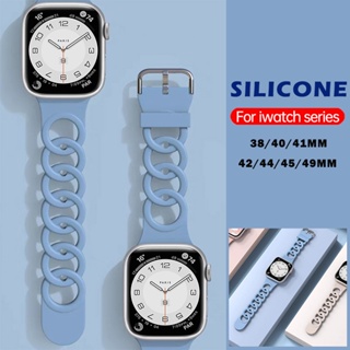 矽膠透氣蘋果運動錶帶apple watch S8ultra 7 6 5 4 49/45/44/42/41/40/38毫米