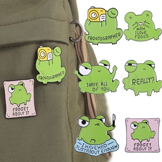 趣味動物青蛙造型卡通包包配飾胸針襯衫帽子領飾品女可愛個性創意男士背包衣服徽章鈕扣