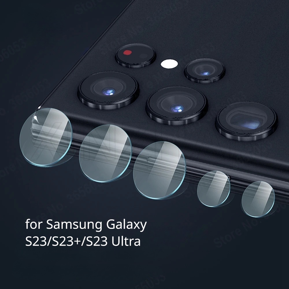 1 套圓形鏡頭膜兼容三星 Galaxy S23 系列/柔性玻璃鏡頭貼紙/手機配件/手機鏡頭保護膜,適用於 S23+/S2