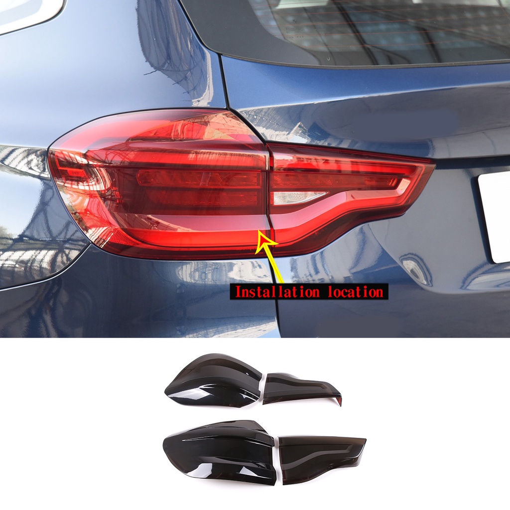BMW 寶馬 X3 G01 2018-2021 汽車後燈罩制動指示燈 發黑尾燈罩附件的煙霧尾燈罩