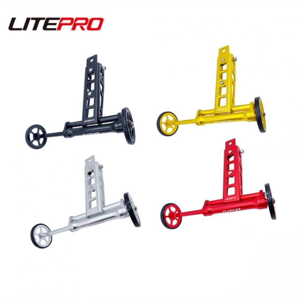 Litepro 折疊自行車 Easywheel 推輪架適用於 Birdy 自行車伸縮桿 Easy Wheel 停車架水壺