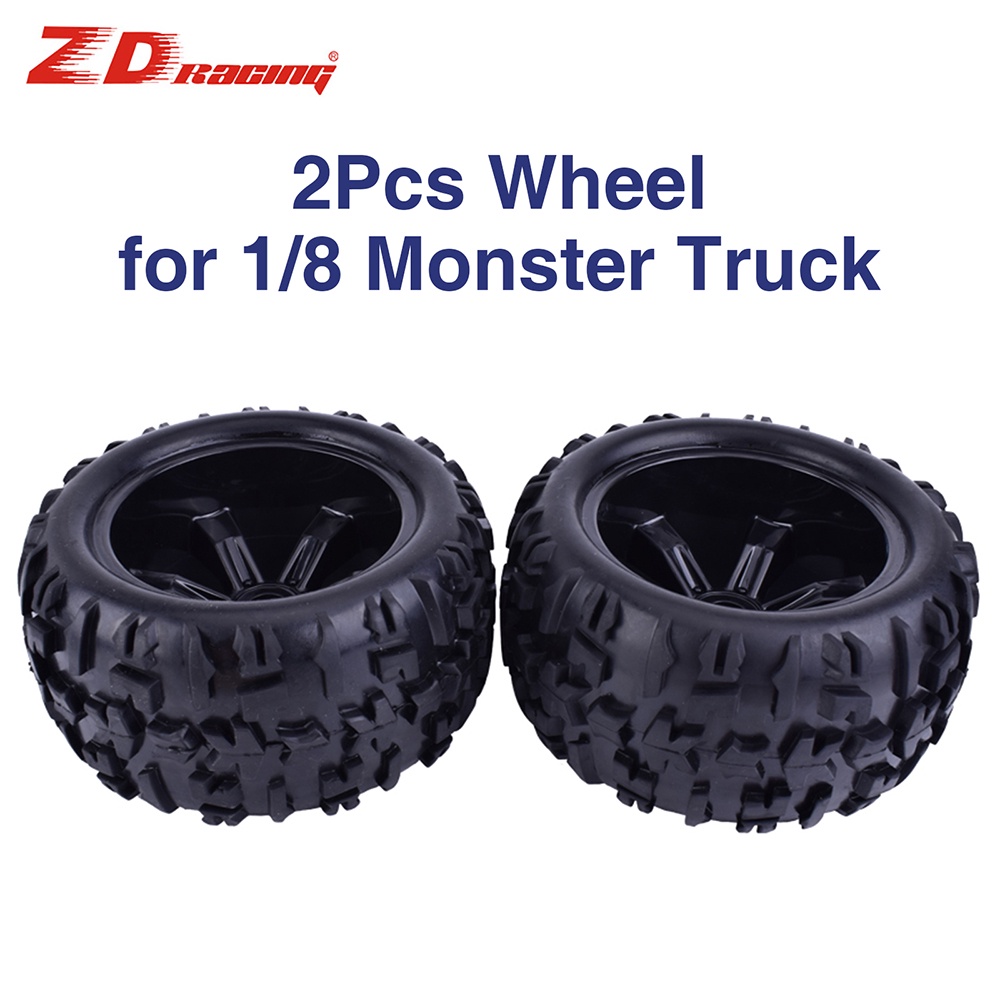 2 件裝 ZD Racing 150 毫米輪輞和輪胎 17 毫米六角輪轂,適用於 1/8 Monster Truck T