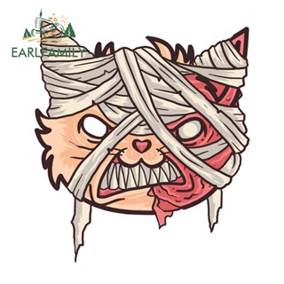 EARLFAMILY 13cm x 11.5cm Cat Peek 汽車貼紙幽默活力防刮空調冰箱 JDM 貼花 VAN