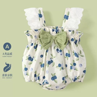 嬰兒夏季衣服 女寶吊帶夏裝可愛兒童包屁衣 寶寶連身衣