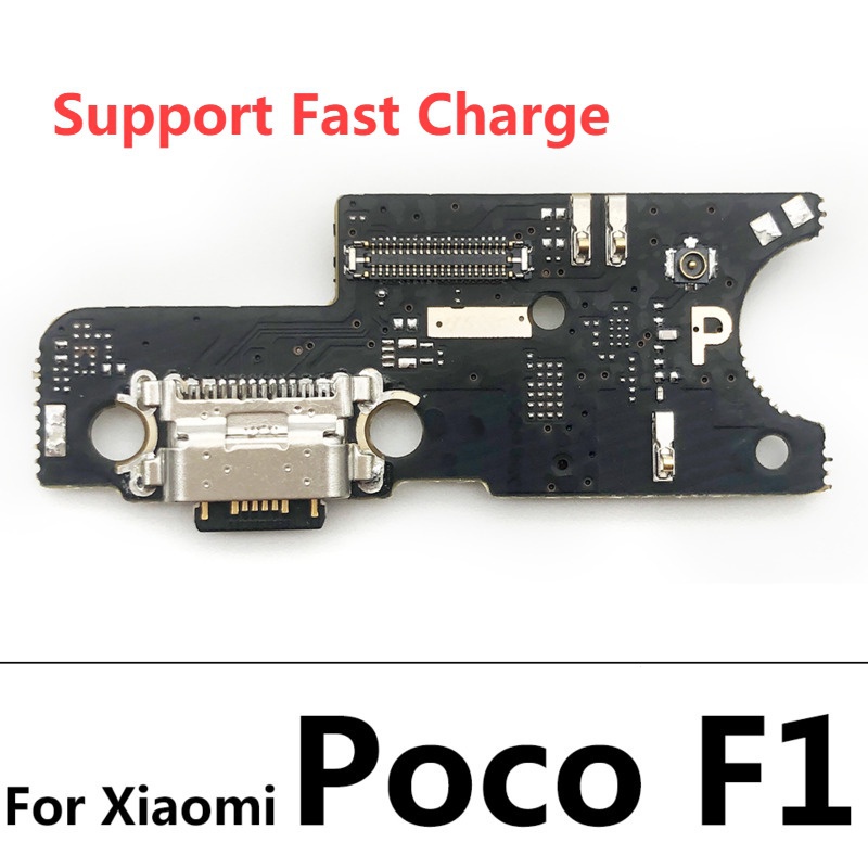 XIAOMI 適用於小米 POCOPHONE Poco F1 USB 端口充電底座連接器電纜帶麥克風的新充電器板柔性 P