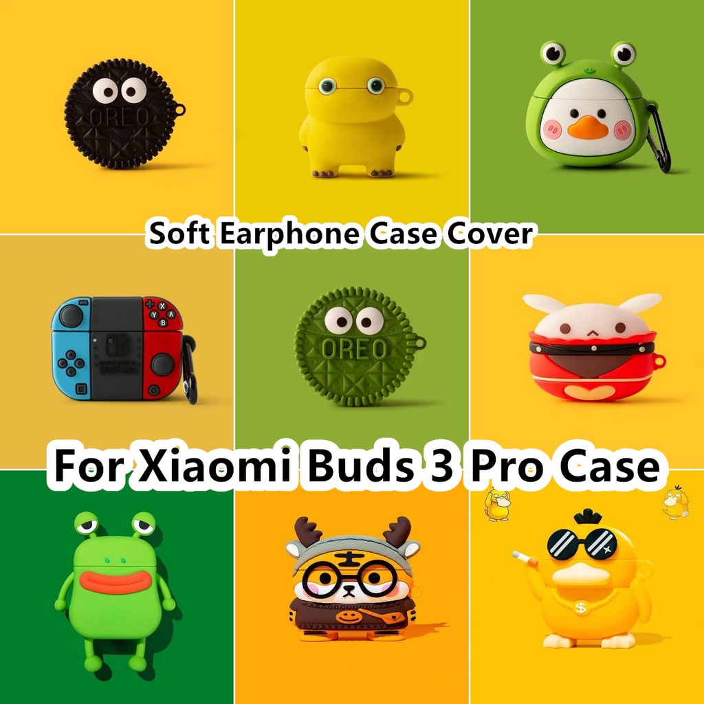 XIAOMI 適用於小米 Buds 3 Pro 外殼軟耳機套情侶可愛卡通適用於小米 Buds 3 Pro 外殼軟耳機套