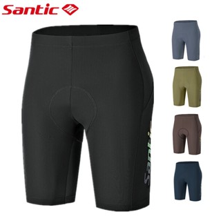 Santic 男士騎行短褲 5 小時騎行 4D 加墊反光透氣自行車騎行短褲