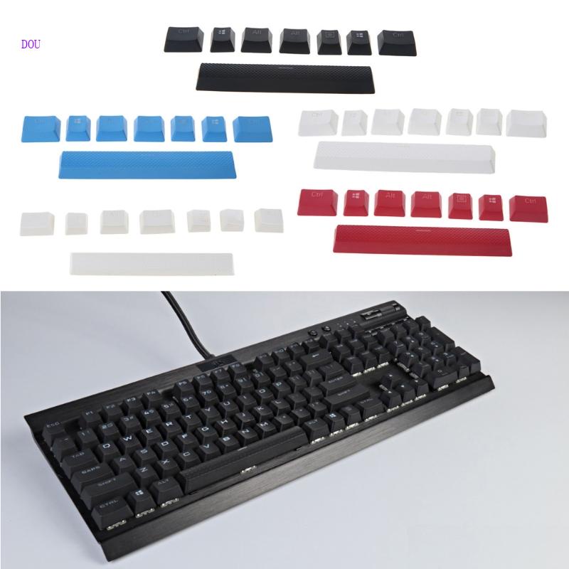 Dou 6 5U PBT 空格鍵鍵盤鍵帽染料昇華鍵帽兼容 Corsair STRAFE 機械鍵盤 4 色