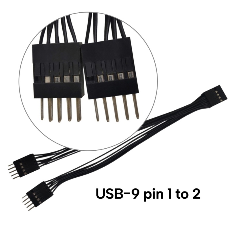 Camp USB 9Pin 轉 Dual9Pin 轉換器電纜 USB 母頭 9Pins 兩個公頭 9Pin 分配器