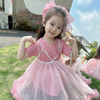 BOBORA 女寶寶時尚夏裝公主裙 女孩韓版洋裝 兒童甜美網紗裙子 禮服裙