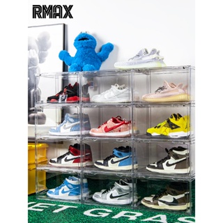 亞克力透明鞋盒AJ球鞋收納展示盒磁吸抽屜式禮物塑料摺疊鞋櫃