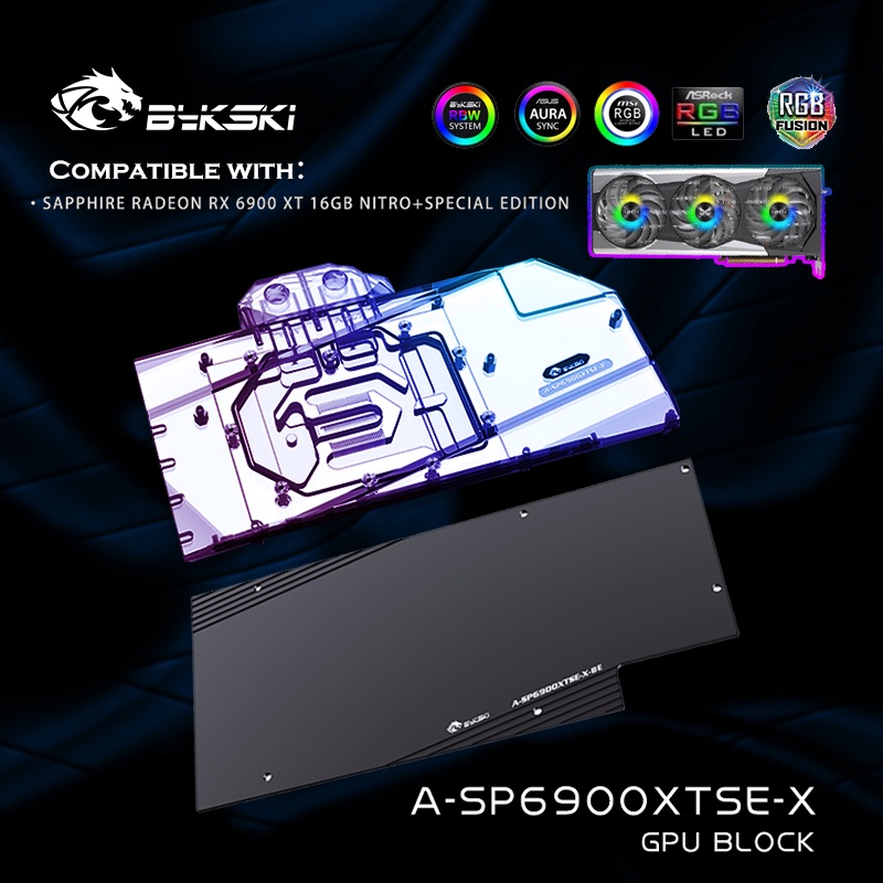 Bykski A-SP6900XTSE-X,藍寶石 Radeon RX6900XT 16GB NITRO+特別版顯卡的G