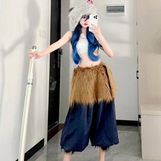 萬聖節 鬼滅之刃 cosplay 性轉伊之助 cos服 套裝 女裝 假髮 豬頭套