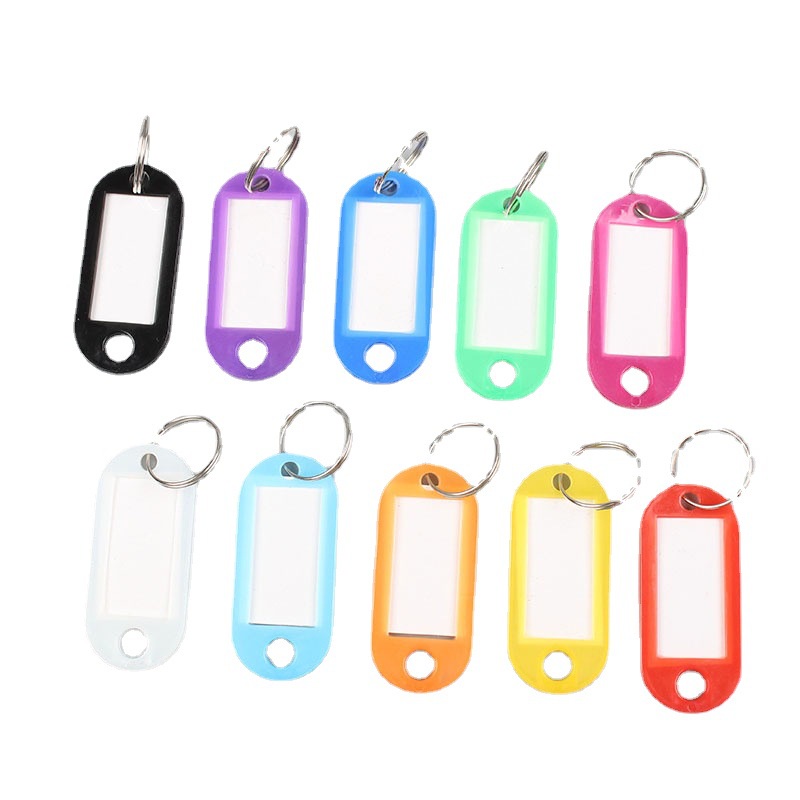 ADHIL彩色塑膠鑰匙牌 鑰匙扣掛件 分類牌
