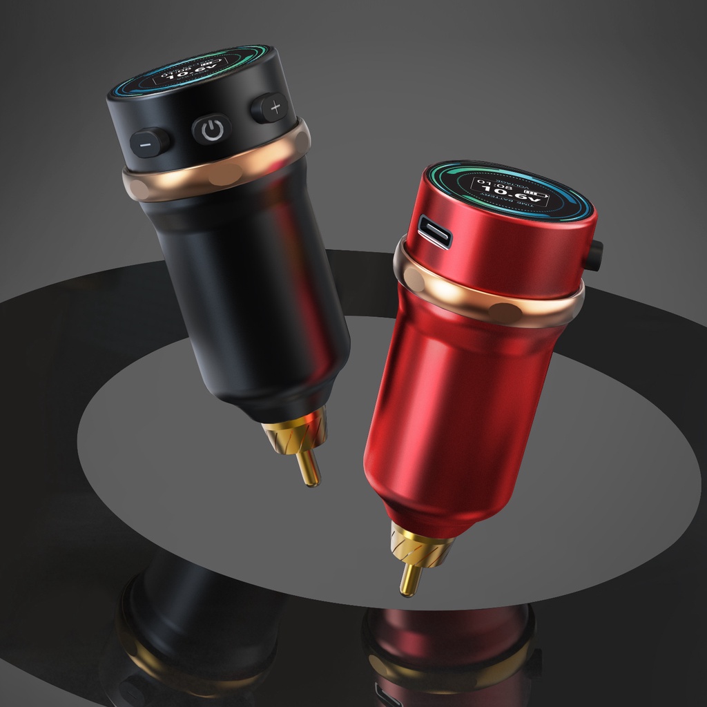 黑/紅±0.1v調節紋身電池4-12v可調1600mah大容量紋身無線電源