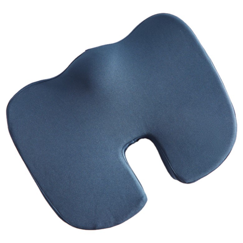 立體記憶棉坐墊-透氣凝膠款(藍色)[大買家]