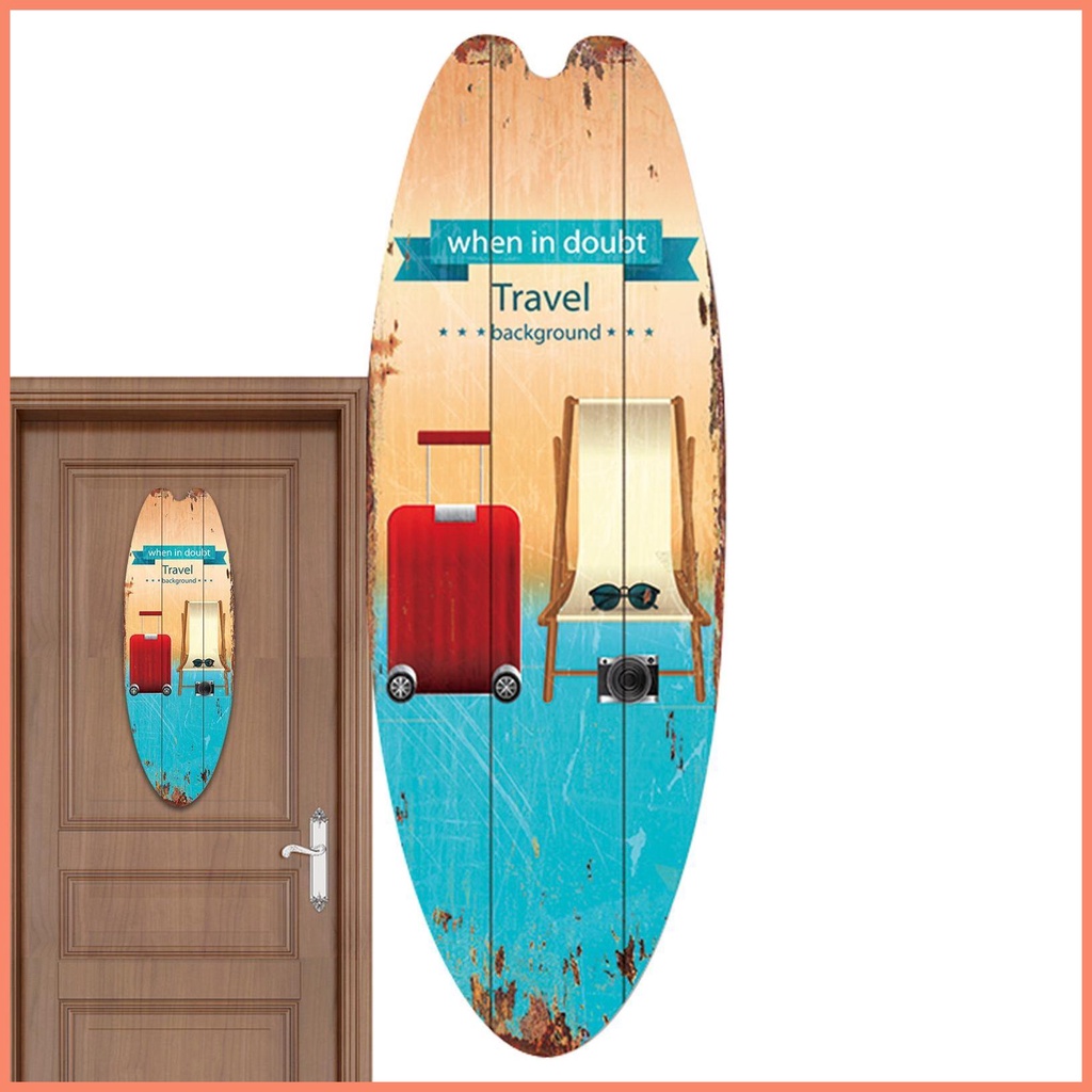 衝浪板標誌牆壁裝飾沙灘衝浪板裝飾夏季夏威夷風格門裝飾裝飾衝浪板 kiatw
