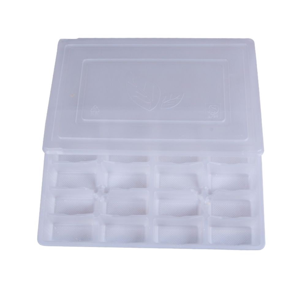 【打包盒】分格打包盒餃子盒一次性帶蓋速凍打包外賣商用水餃盒餛飩塑膠托盤20格包郵