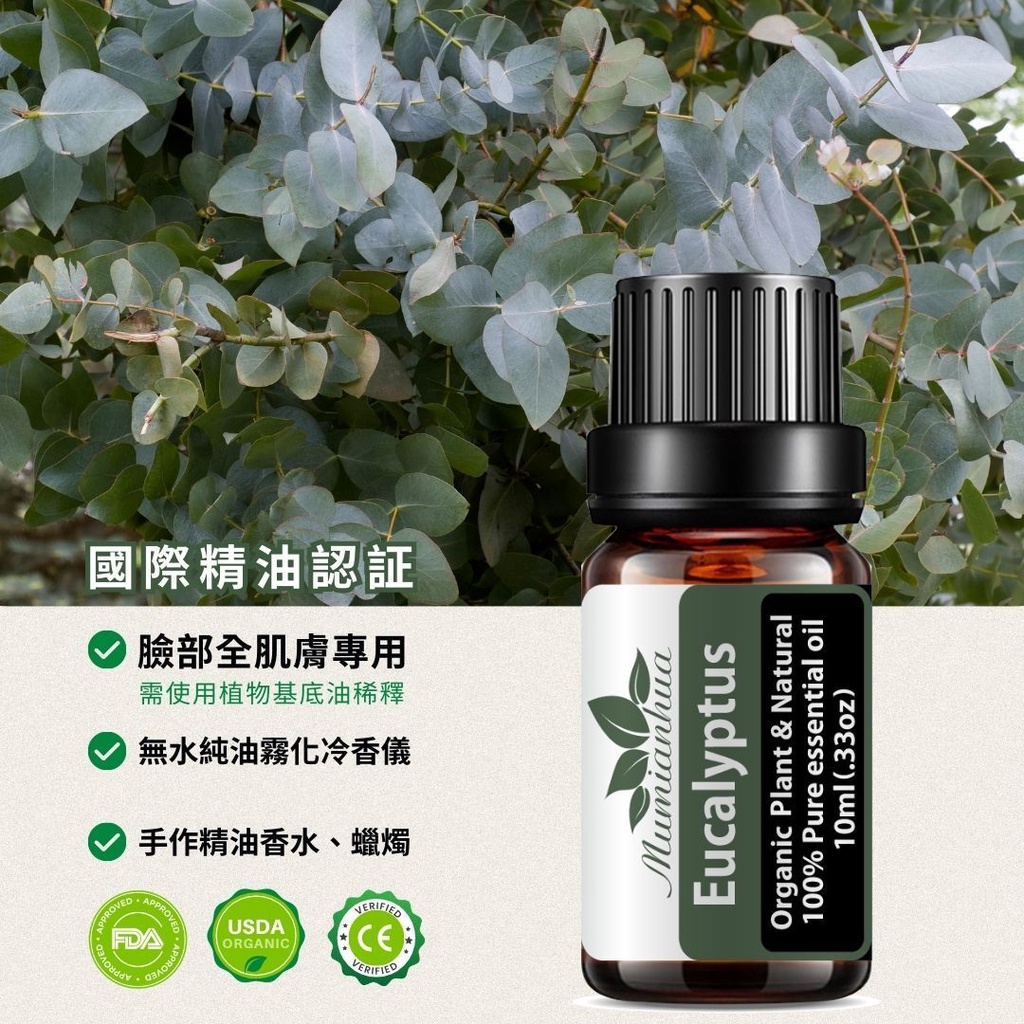 尤加利Eucalyptus✦純油性單方精油✦臉全肌膚&amp;無水霧化冷香儀✦