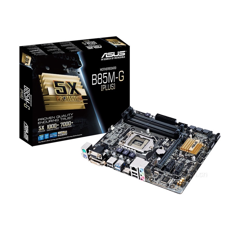 Asus/華碩 B85M-G PLUS 1150四條內存 集成豪華B85主板 USB 3.0 SATA3 PCI-E 3
