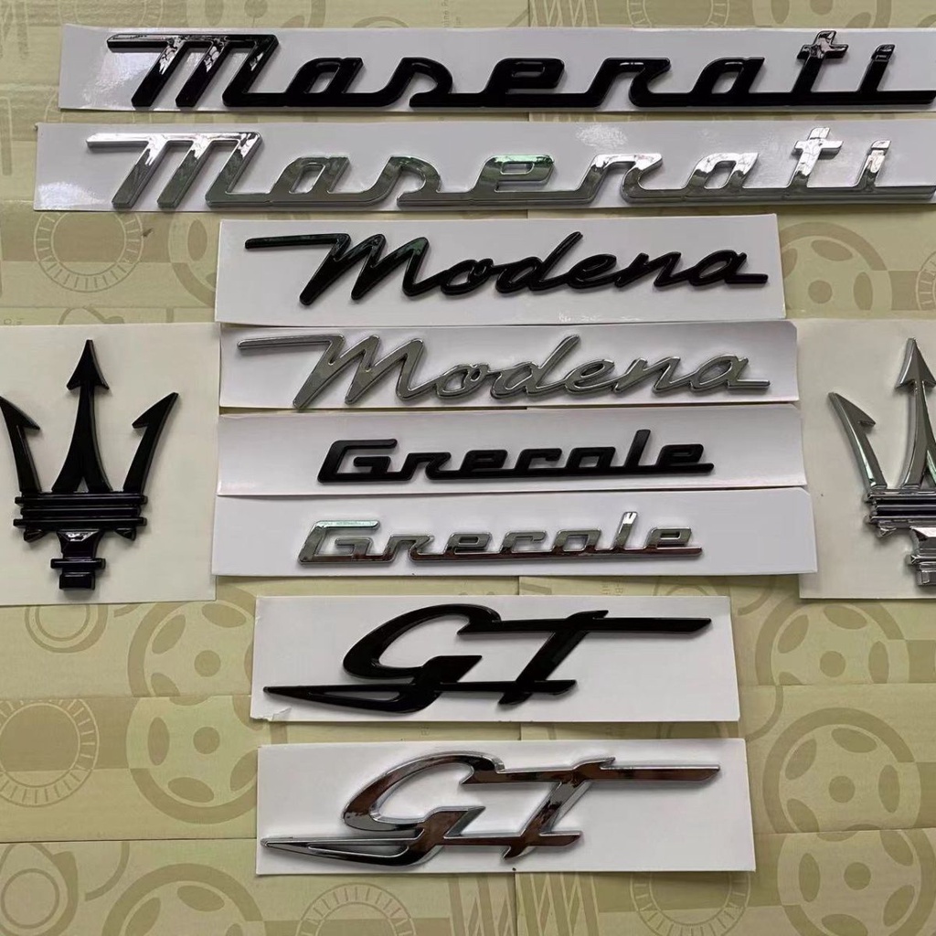 Maserati 瑪莎拉蒂 車標 貼標 改裝 Geberit 吉博力 Ghibli 萊萬特 總裁 側標 機蓋標 尾標 改