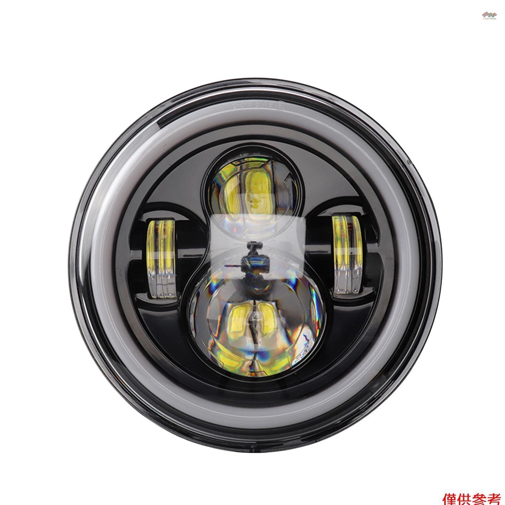 12V/24V摩托車汽車大燈7英寸圓形LED行駛燈大燈適用於7英寸吉普牧馬人，復古轉向信號燈