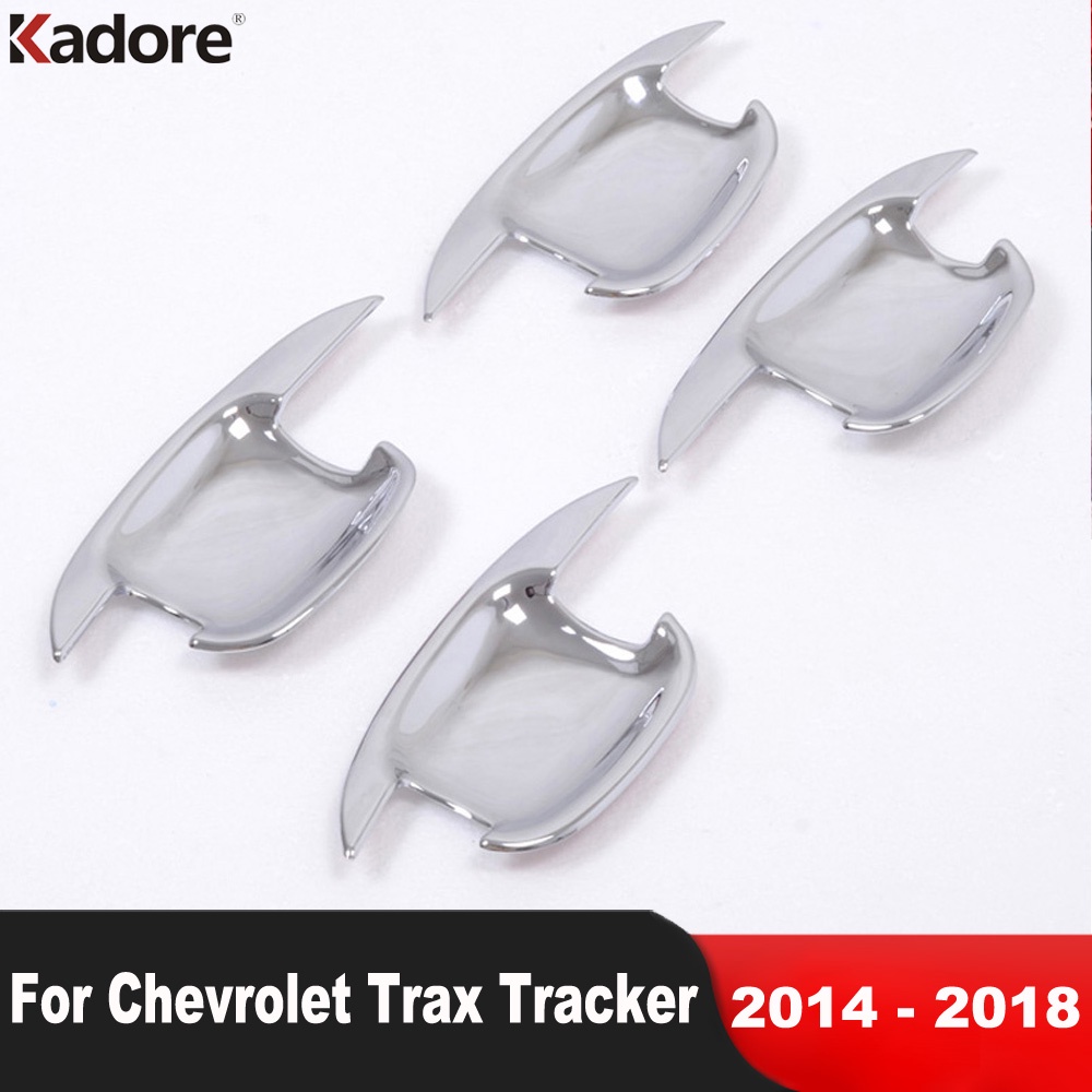 雪佛蘭雪佛蘭 Trax Tracker 2014 2015 2016 2017 2018 汽車配件貼紙的鍍鉻側門把手碗杯